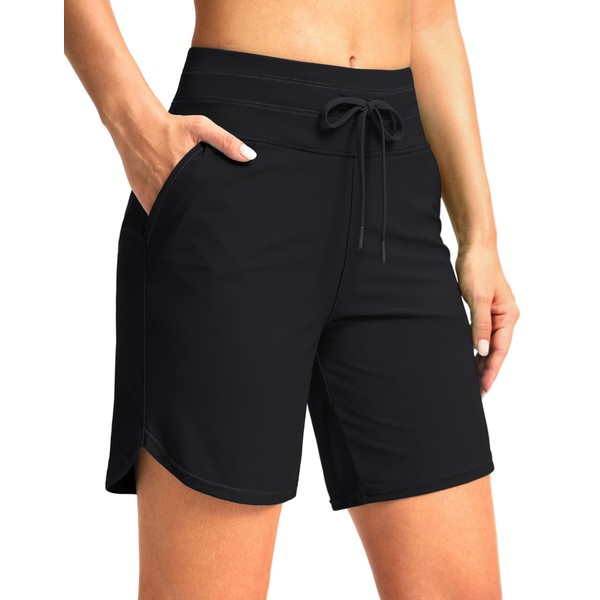 G Gradual Women's 7" High Waisted Swim Board Shorts with