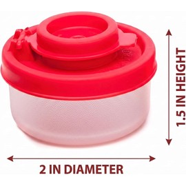 4 Pcs Red Small Salt And Pepper Shakers For On The Go - Mini Shaker Set For Salt And Pepper With Lid To Take With You - Perfect For Travel, Camping And To-Go 40G, Salt Shakers，Salt and Pepper