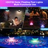 Solar Floating Pool Lights, USB Rechargeable Pool Lights with Remote,