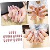 WOONEKY 24pcs Marble False Nails Full Cover for Women Stylish