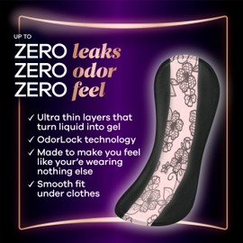 Always Discreet Boutique Incontinence Panty Liners for Bladder Leaks, Size 2, Very Light Absorbency, Long Length, 96 Count (3 Packs of 32)