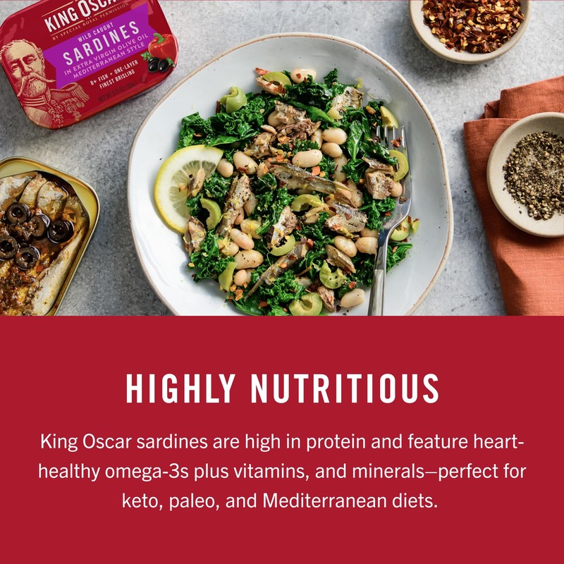 King Oscar Sardines in Olive Oil, 4.38 Ounce Cans (Pack