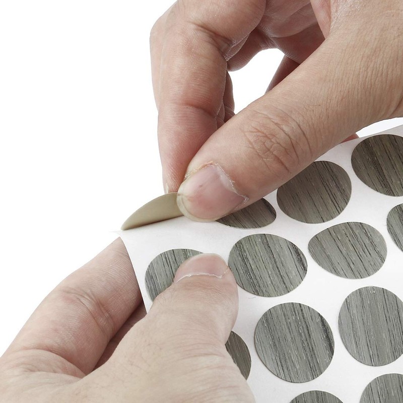 uxcell Furniture Desk Table Self-Adhesive Screw Hole Covers Stickers 54