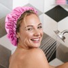 Shower Cap, Shower Cap Reusable Waterproof Washable for Women, Elastic