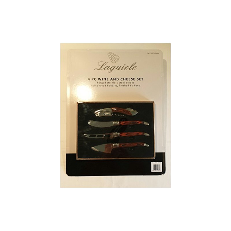 Laguiole 4-Piece Wine and Cheese Set