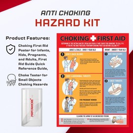 Performore Choking Poster Magnetic Back with Choke Tester Included for Infants, Children, Adults, and Pregnant Women