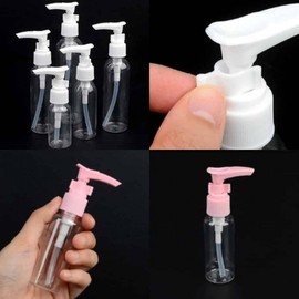 Transparent Pump Bottle for Cream Dispensing Empty Body Wash Bottle 120ml 7ea