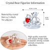 H&D HYALINE & DORA Red Heart Decor Crystal Mother&Baby Bears