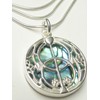 Sterling Silver Avalon Abalone Shell Pendant Necklace with 45cm Silver
