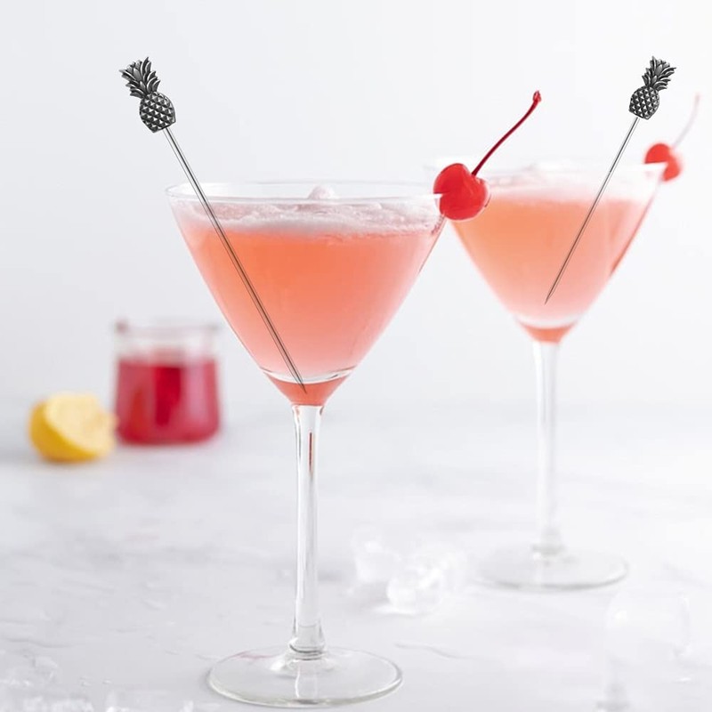 8Pcs Stainless Steel Creative Koala Cocktail Picks Reusable Toothpicks Fruit