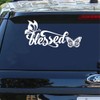 Blessed Butterfly Inspirational Car Decal - Uplifting Auto Sticker for