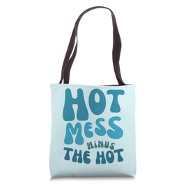 Hot Mess - Minus The Hot. Retro Oversize Image on Back Tote Bag