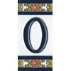 Spanish Flower Ceramic Tile and Frame Letter O