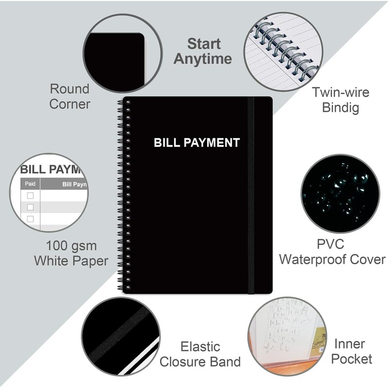Bill Payment Tracker Notebook - Monthly Bill Organizer & Planner