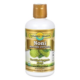 Dynamic Health Organic Noni (Morinda citrifolia) 100% Juice | for Increased Energy & Body Health | No Additives, Vegetarian | 32oz