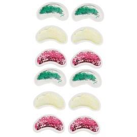 FOMIYES 12 Pcs U-shaped Eye Patch Eye Compress Cold Sequins Gel Eye Pads Cooling Eye Masks Cold Eye Puffy Eyes Treatment Eye Cold Puffy Eye Patches Eye Gel Pads Gel Cooling Eye Patches Pvc