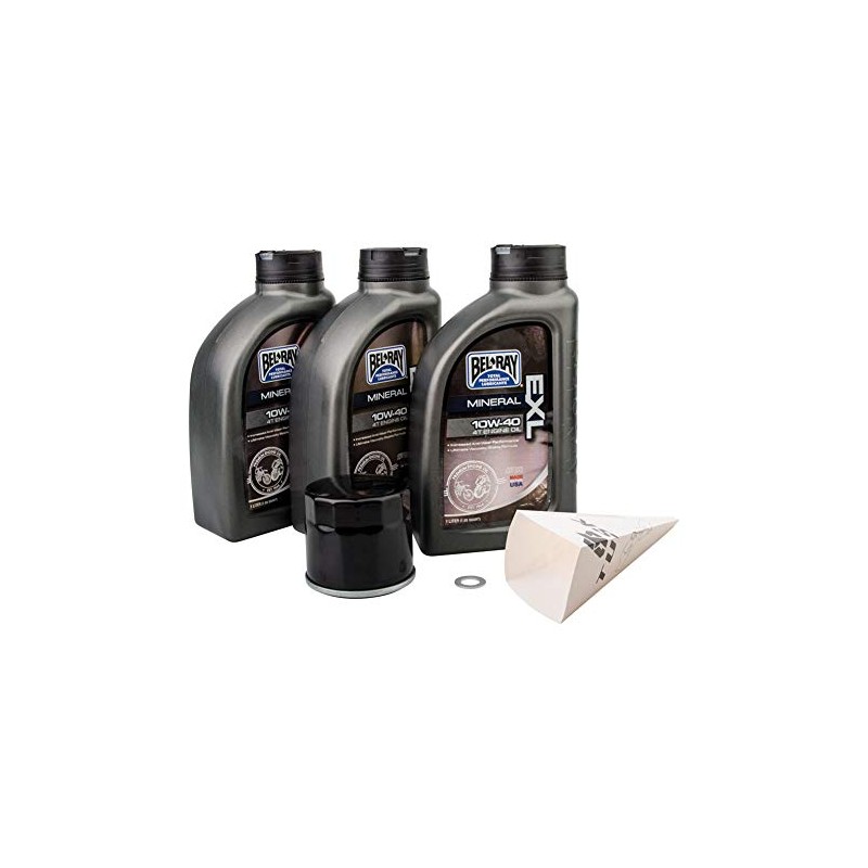 Tusk 4-Stroke Oil Change Kit Bel-Ray EXL 10W-40 Compatible with