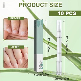 Nail Care Pen, Pack of 10 Nail Care Pen, Nail Care Pen with Tea Tree Oil, Aloe Vera & Vitamin E, for Nourished Fingernails & Toenails