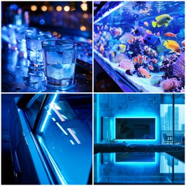 LED Strip Lights ICE Blue COB 320 LEDs 3Pack High Brightness Indoor Use Flexible LED Tape Lights for Home DIY Display Cabinet 5V USB LED Lights,Commercial Decoration TV Lights (ICE Blue 20000K)