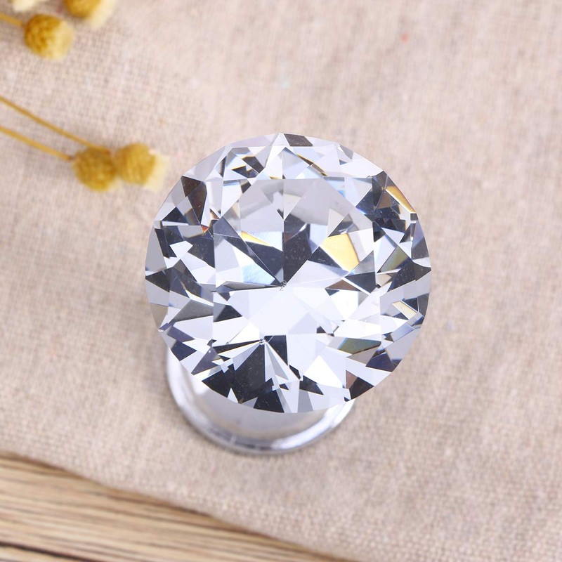 LIOOBO 4 Pieces Diamond Hooks Crystal Wall Holder for Coat