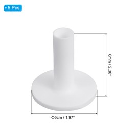 PATIKIL 5 Pack 2.4" Rubber Golf Tees Tall Practice Training Driving Range Tees Stable Ball Holder for Outdoor Indoor Hitting Cushion, White
