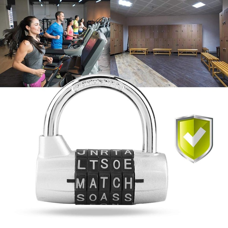 5 Digit Combination Padlock 5 Letter Word Lock Security Password
