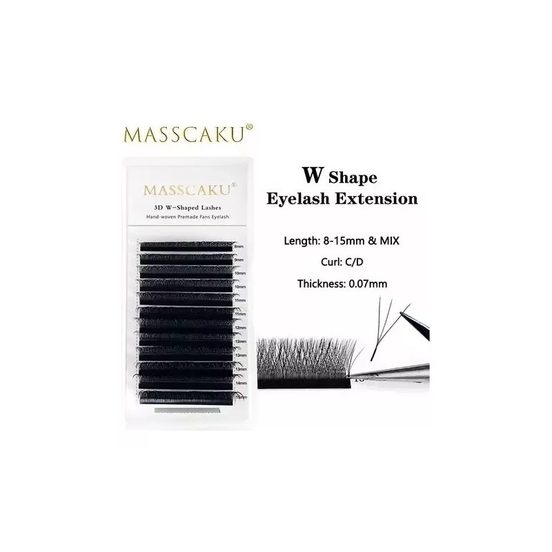 Masscaku Paquete De Extensiones De Pestañas Masscaku 3d Clover Fan