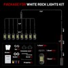 SHINIGHT 8 Pods White Rock Lights for Trucks/UTV/ATV - 36