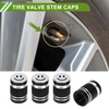 HOPESPANNER Tire Valve Stem Caps Dustproof Black Tyre Valve Dust