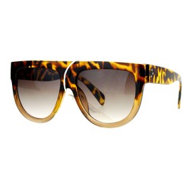 Designer Fashion Sunglasses Unisex Flat Top Hipster Trendy Shades UV400 Tortoise