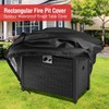 Youlvy Fire Pit Cover Rectangular 40 Inch - Waterproof Outdoor
