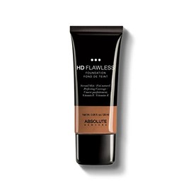 Absolute New York HD Flawless Fluid Foundation, Lightweight and Buildable, Water-Based Liquid Foundation, Healthy Radiance To The Skin (AHDF08 Coffee, .95 fl oz)