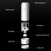 Electric Pepper Grinder Black Usb Charging High Hardness Wear Resistant