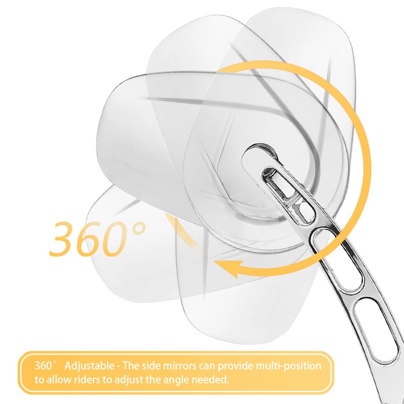 XR Pair Chrome Rear View Mirrors For Harley Touring Street