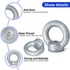 5/16"-18 Lifting Eye Nuts, Drop Forged Galvanized Threaded Fastener, UNC