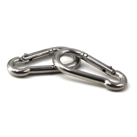 Flomore M4 Spring Snap Hook 304 Stainless Steel Climbing Carabiner Clip Heavy Duty Link Hook Keychain Pack Of 10