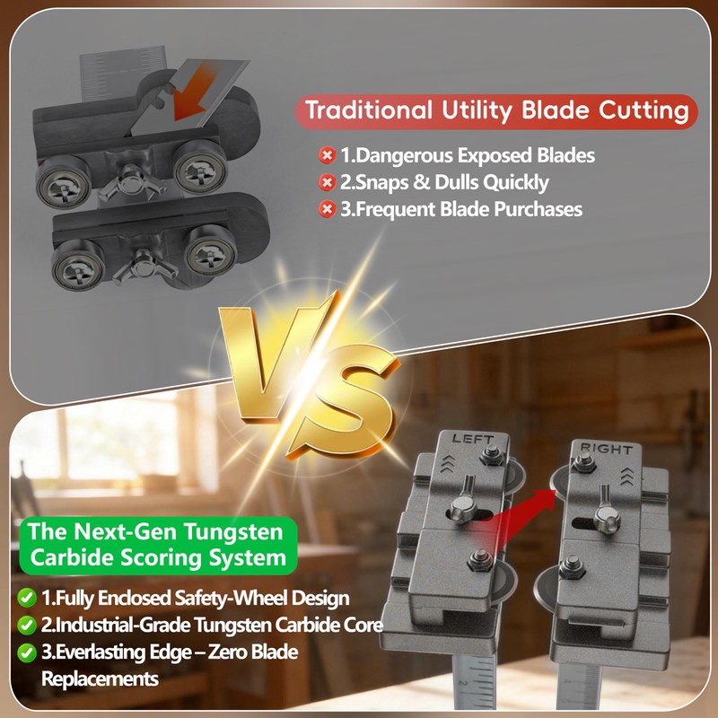 Professional Drywall Cutting Tool – Tungsten Carbide Wheel Drywall Cutter