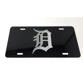 BLVD Detroit Tigers LOGO Car Tag Diamond Etched on Aluminum License Plate