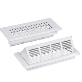 2 Pack 4x10 Vent Deflectors, Adjustable Floor Register, Air Vent Deflector for Home Floor, Office, Ceiling (White)
