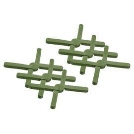 uxcell 6 Pcs Foldable Silicone Trivet, Trivet Mats for Hot Pots and Pans, Expandable Anti-Slip Heat-Resistant Pad Pot Holder for Dishes Cups Kitchen Countertop Tabletop, Green