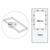 sourcing map Glass Retainer Clips Kit, 20mmx11mm Cabinet Door Clips