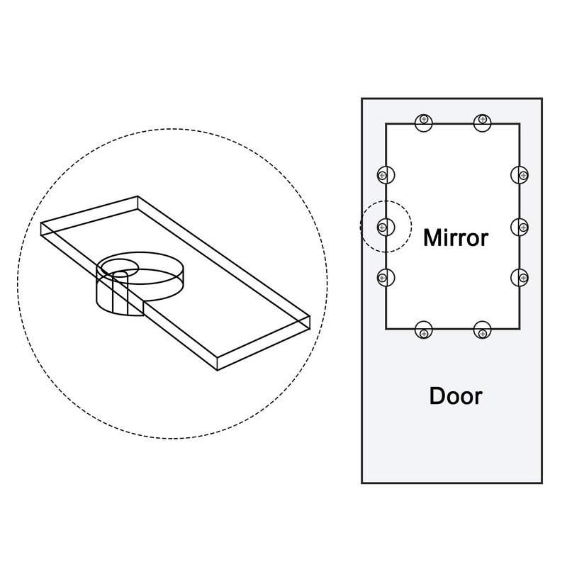 sourcing map Glass Retainer Clips Kit, 20mmx11mm Cabinet Door Clips