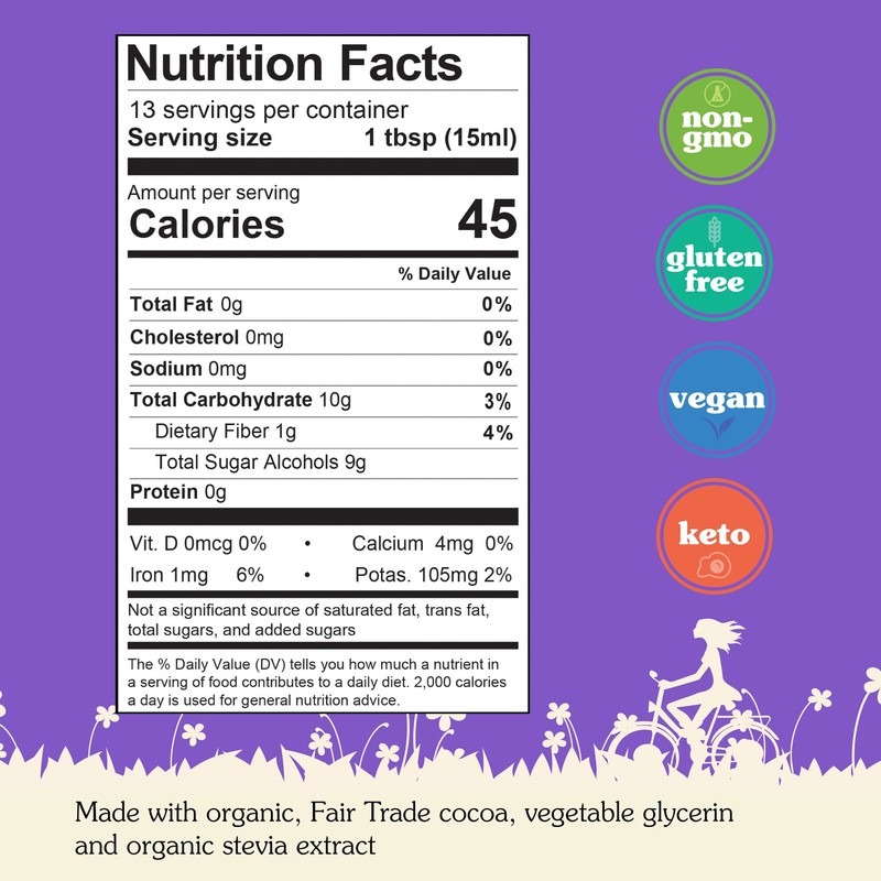 NuNaturals Stevia Syrup, Sugar-Free Sweetener, Plant-Based Sugar Substitute, Zero Calorie,