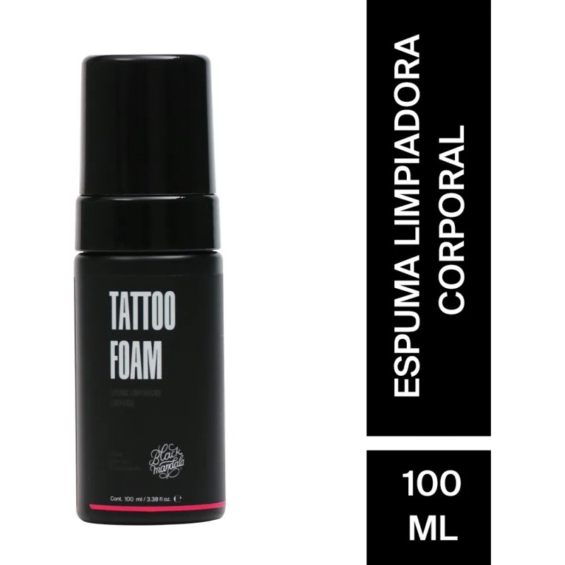 Espuma Limpiador Tatuajes Tattoo Foam Black Mandala 100 Ml
