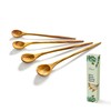WONDERFUL 100% Natural Olive Wood Long Handle Spoons for Coffee,