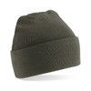 Beechfield - B45 Olive Green Classic Cuffed Beanie Hat -