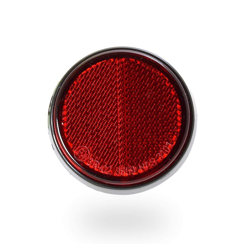 Dock66 Motorcycle Parts Round Red 60 mm Rear Reflector Cat's