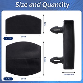 Scettar 48 Pcs Plastic Bed Slat Caps, Bed Slat Ender Caps Holders Replacement Plastic Bed Slat Holders Bundles Plastic End Caps Holders for Single, Double, King Size Beds Bedframe Reinforcement