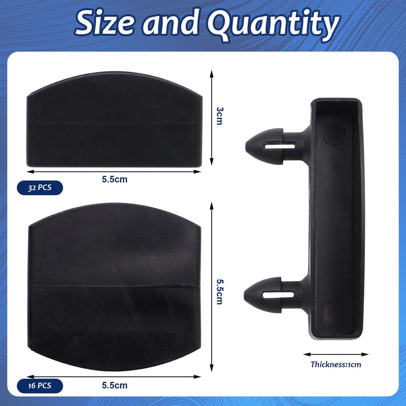 Scettar 48 Pcs Plastic Bed Slat Caps, Bed Slat Ender