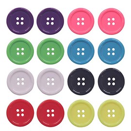 YAKA 80Pcs1inch(25mm) Buttons for Sewing for Sewing Buttons Bulk Scrapbooking Assorted Buttons DIY Craft Multicolored